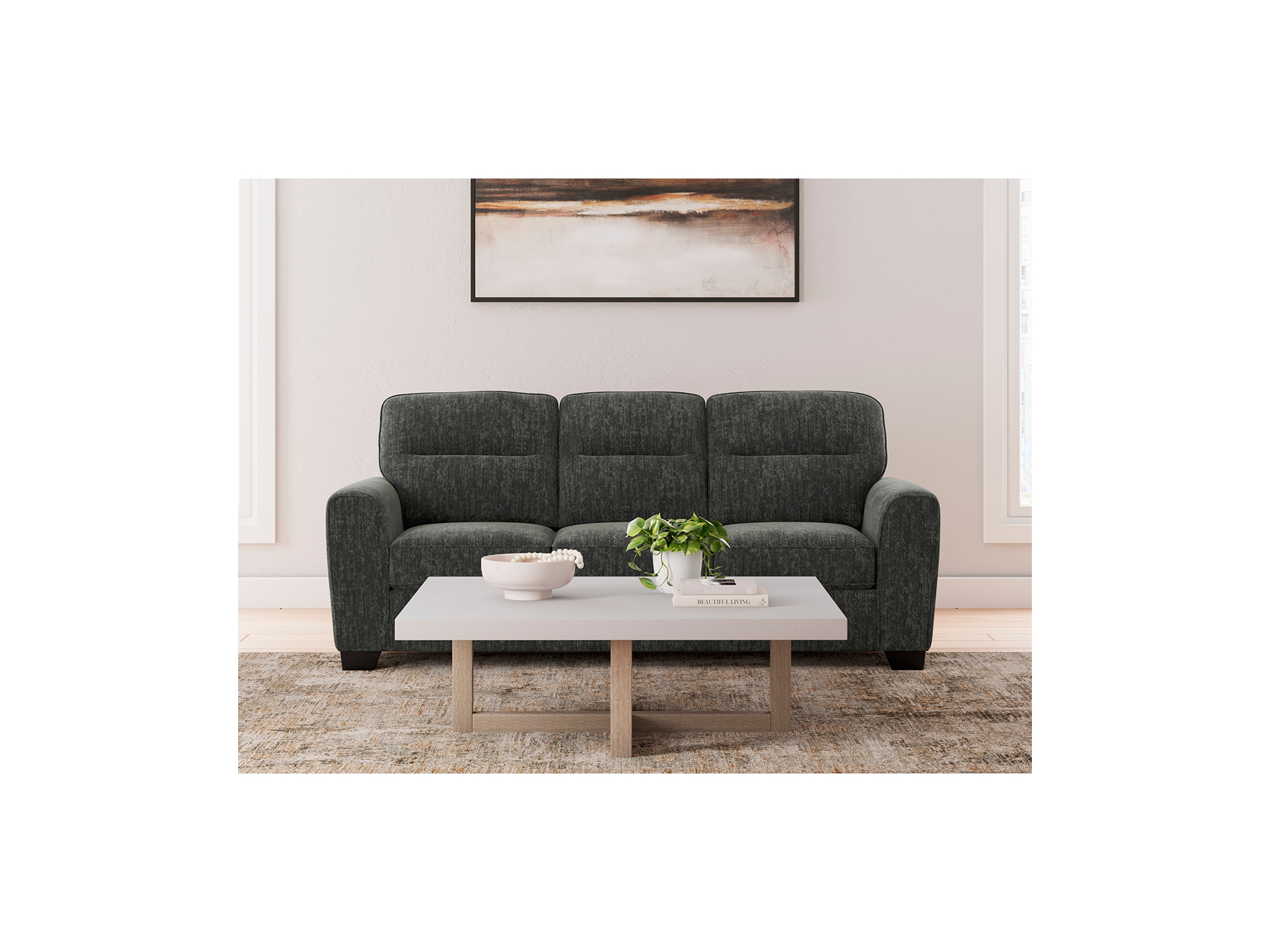  Lonoke Sofa Loveseat Chair ottoman Gunmetal 