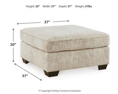 Lonoke Oversized Accent Ottoman Dimensions