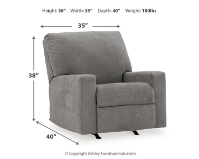 Deltona Recliner, Graphite, large