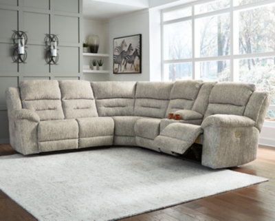 Walcher Gray Sectional Sofa Cupholder Chase - KFROOMS