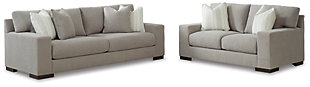 Maggie Sofa and Loveseat, Flax, large