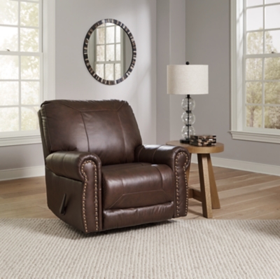 Colleton Manual Leather Recliner Leather, Dark Brown