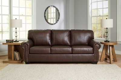 Ashley furniture deals black leather couch