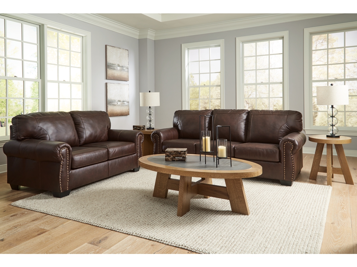 Light brown leather sofa and loveseat sales