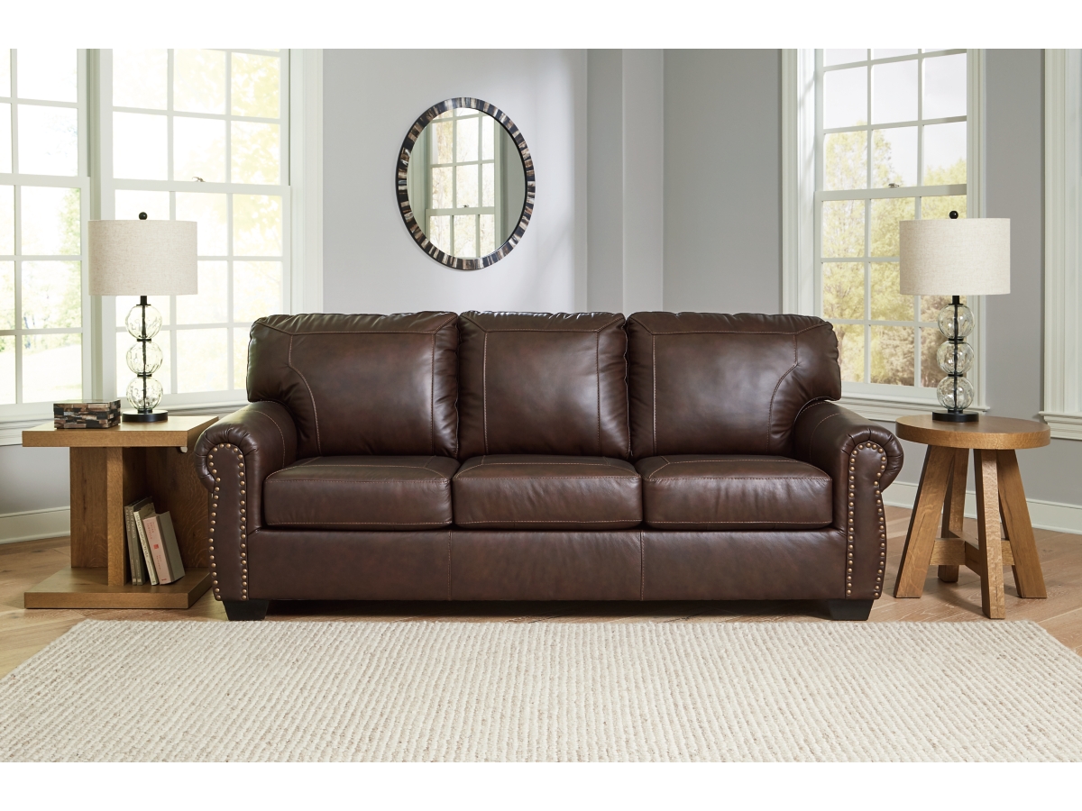 Ashley furniture brown couch 2024 and loveseat