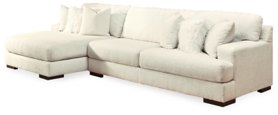 Zada 2-Piece Sectional with Chaise, Ivory, large