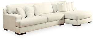 Zada 2-Piece Sectional with Chaise, Ivory, large