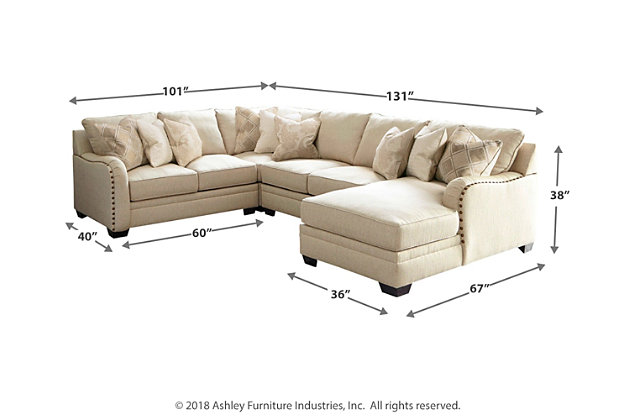 Luxora 4 Piece Sectional With Chaise, Ashley Furniture Leather Sectional
