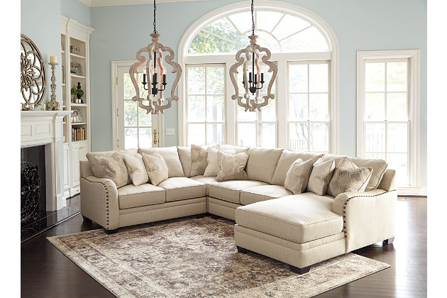 Luxora 4 Piece Sectional With Chaise, Leather Sectional With Chaise Ashley Furniture