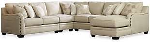 Luxora 5-Piece Sectional with Chaise, Bisque, large