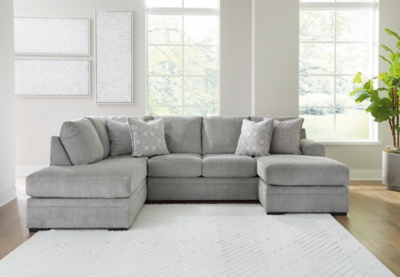 Casselbury 2-Piece Sectional with Chaise, Cement