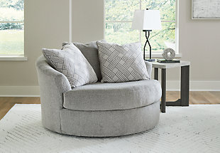 Casselbury Oversized Swivel Accent Chair, , rollover