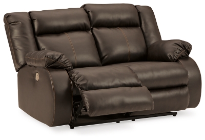 Denoron Power Reclining Loveseat, Chocolate, large