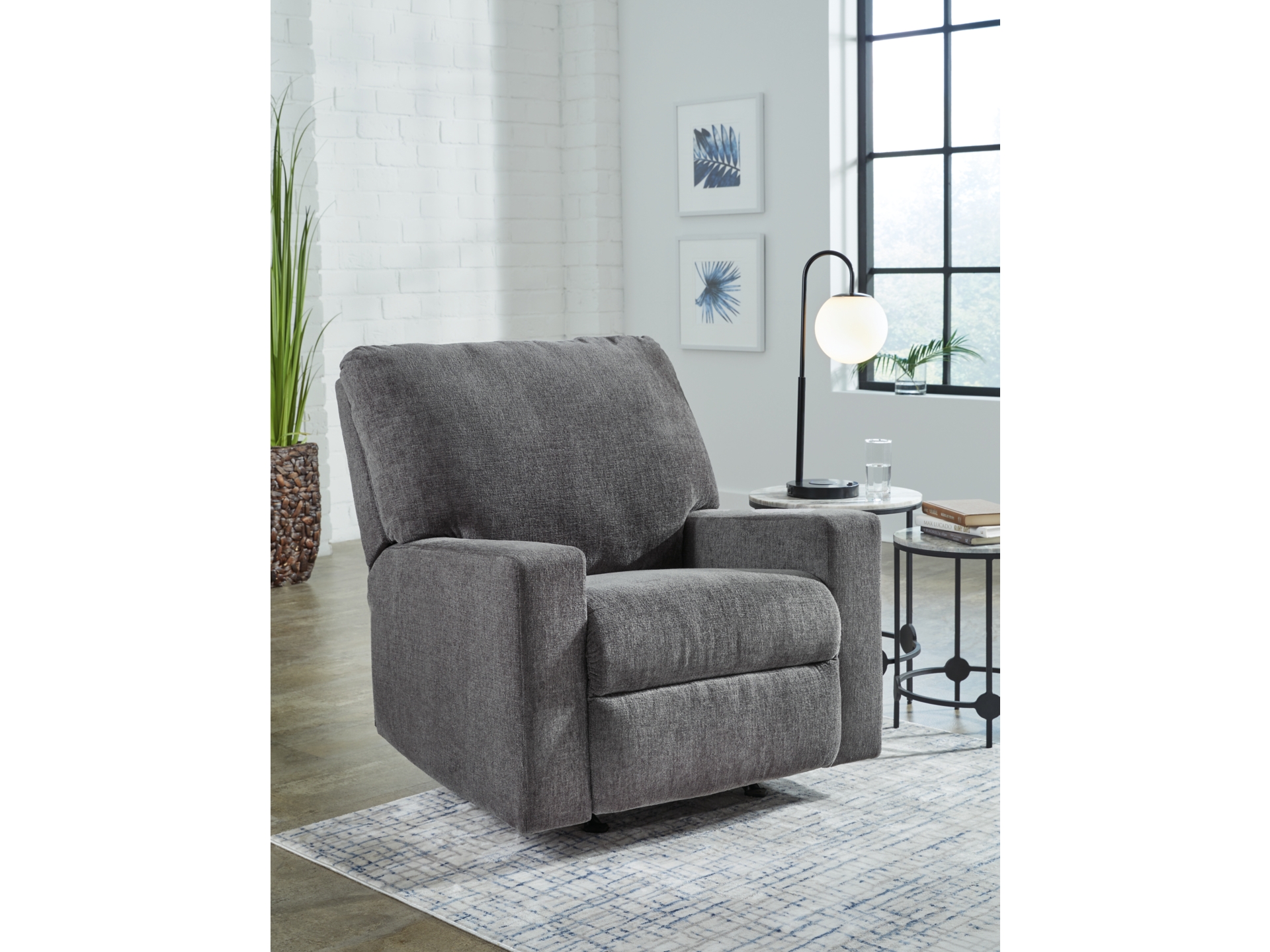Rannis Manual Rocker Recliner Pewter 