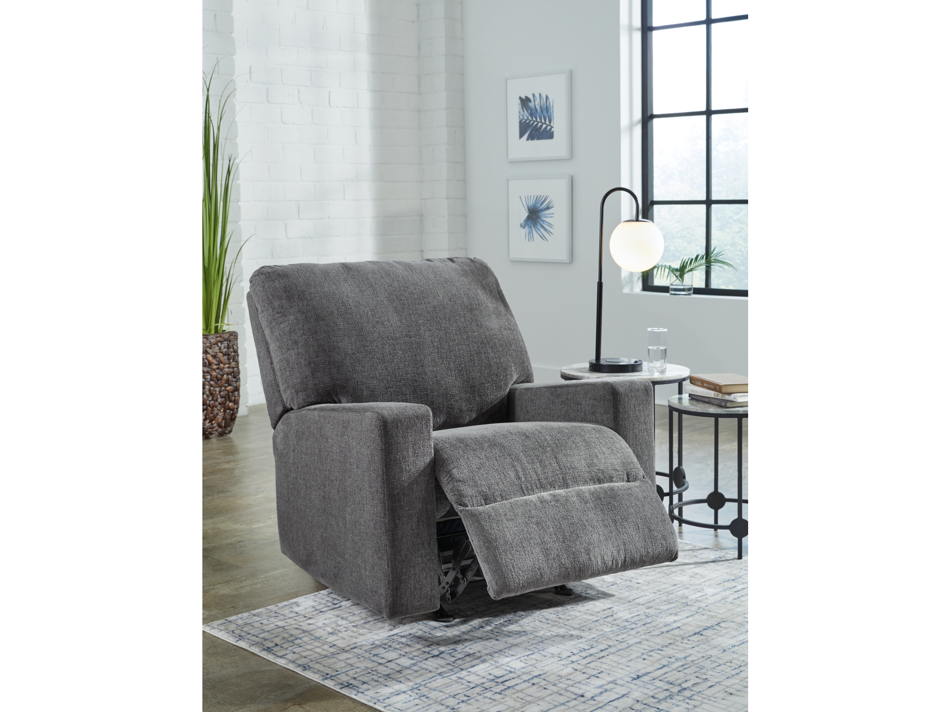 Image 1 of Rannis Manual Rocker Recliner Pewter 