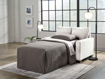 Rannis Twin Sofa Sleeper, Snow, rollover