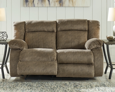 Burkner Power Reclining Loveseat, Mocha, rollover