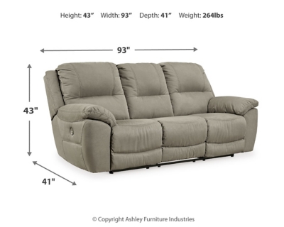 Next-Gen Gaucho Power Reclining Sofa, Putty, large