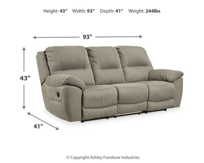 Next-Gen Gaucho Reclining Sofa, Putty, large