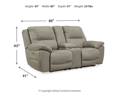 Next-Gen Gaucho Power Reclining Loveseat with Console, Putty, large