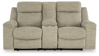 Evereast Pass Manual Reclining Loveseat with Console | Ashley
