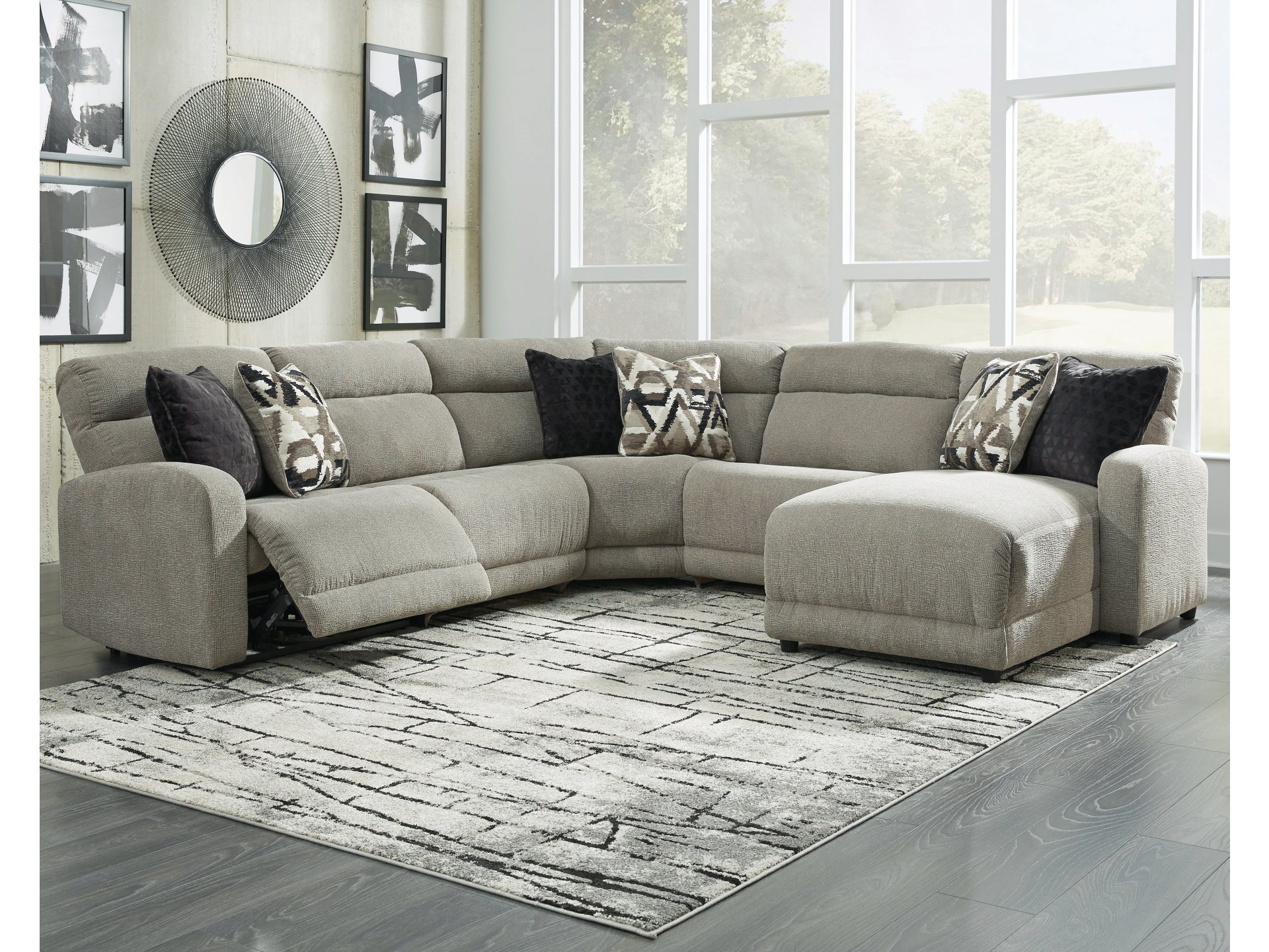 Colleyville Power Reclining Modular Sectional stone 