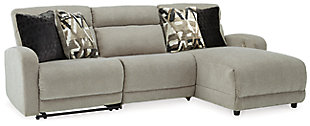 Colleyville 3-Piece Power Reclining Sectional with Chaise, Stone, large