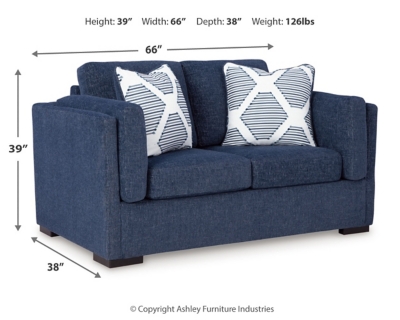 Evansley Loveseat Dimensions