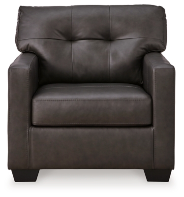 Black leather oversized discount chair