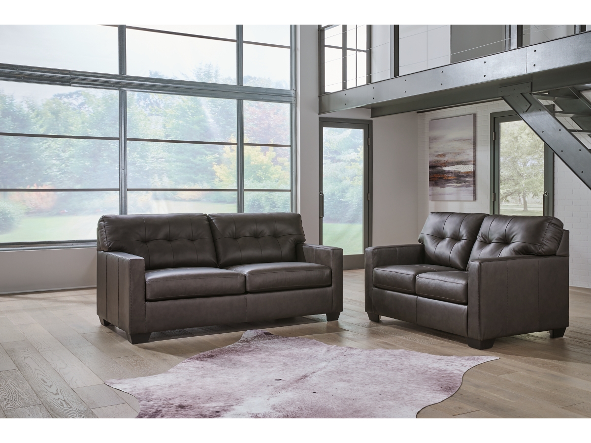 Belziani Leather Sofa and Loveseat