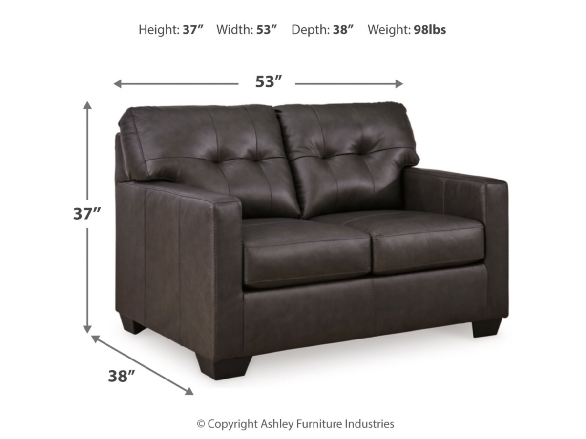 Belziani Leather Loveseat | Ashley