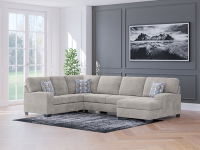 Rodington 3-Piece Sectional with Chaise, Concrete, rollover