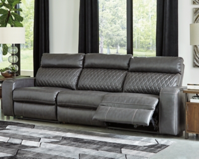 Samperstone 3-Piece Power Reclining Modular Sofa, Gray