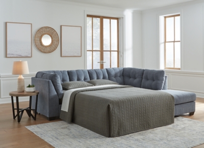Marleton 2-Piece Sleeper Sectional with Chaise, Denim, rollover