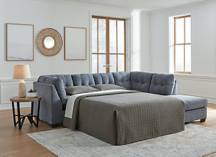 Marleton 2-Piece Sleeper Sectional with Chaise, Denim, rollover