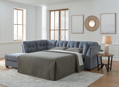 Marleton 2-Piece Sleeper Sectional with Chaise, Denim