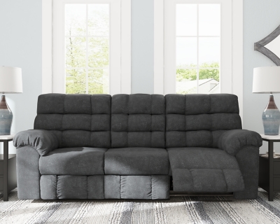 Wilhurst Reclining Sofa with Drop Down Table, , rollover