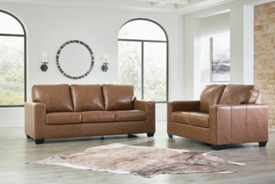 APG-5560338-SL Bolsena Leather Sofa and Loveseat, Caramel sku APG-5560338-SL