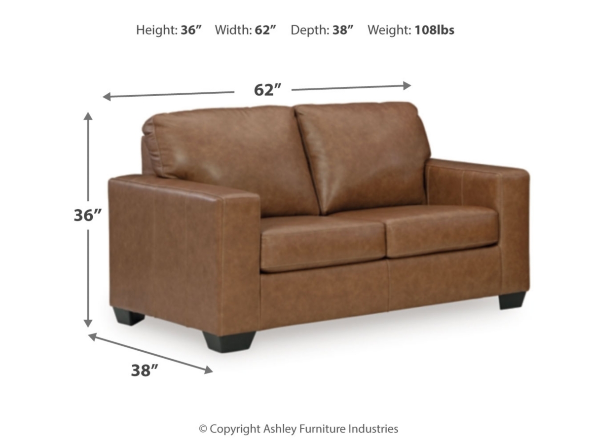 Bolsena Leather Loveseat | Ashley