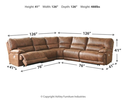 Thurles 5-Piece Power Reclining Sectional | Ashley Furniture HomeStore