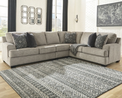 Bovarian 3-Piece Sectional, Stone, rollover