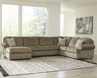 Hoylake 3-Piece Sectional with Chaise, Chocolate