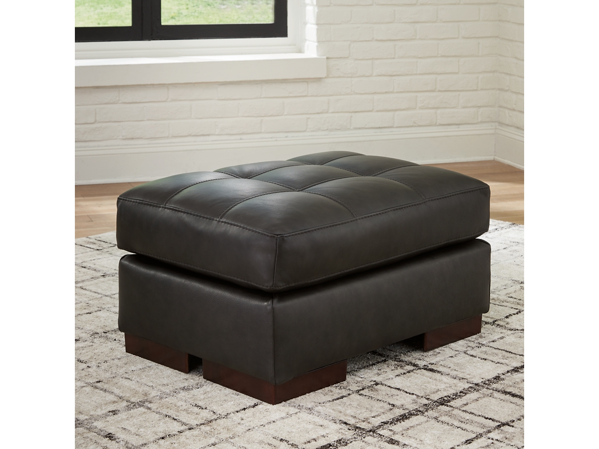 アシュレイ　オットマン Luigi Leather Ottoman | Ashley