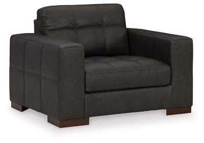 Oversized black leather chair new arrivals