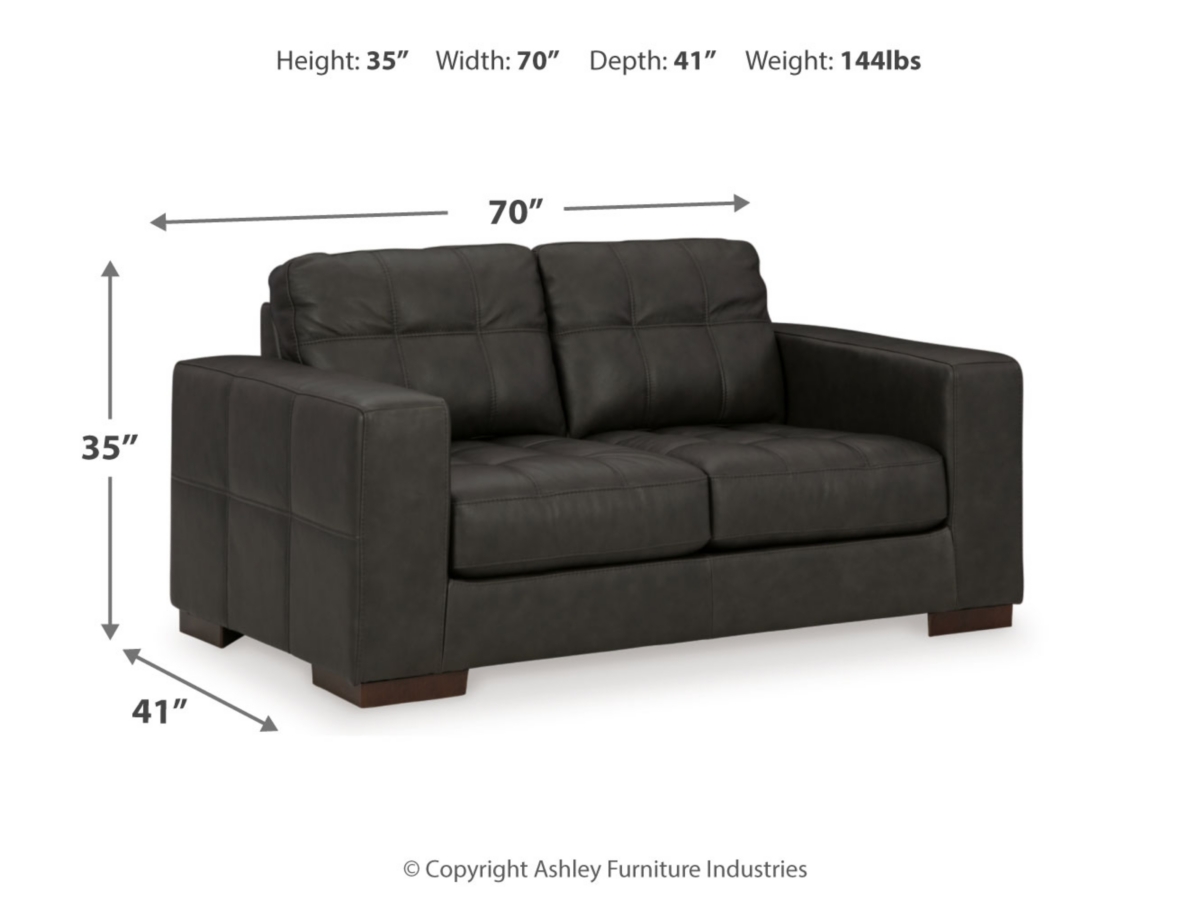 Luigi Leather Loveseat | Ashley