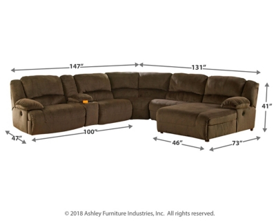 Toletta 6 Piece Reclining Sectional