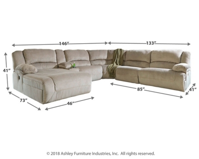 Toletta 6 Piece Reclining Sectional