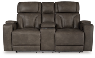 Warrior Peak Power Reclining Loveseat with Console, , large
