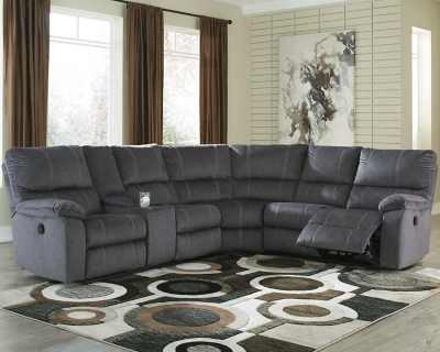 Grey sectional with on sale cup holders