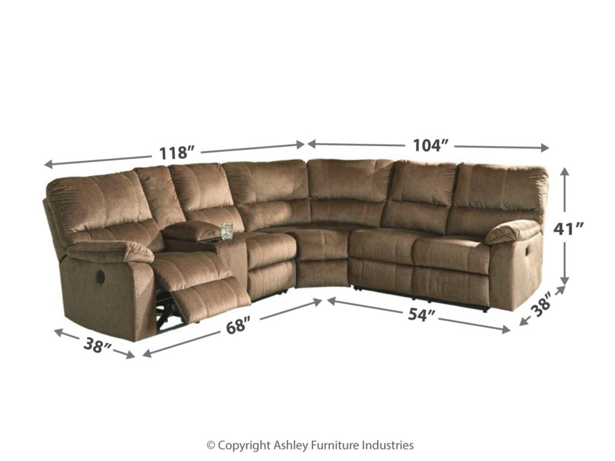 Urbino 3 Piece Power Reclining Sectional Ashley